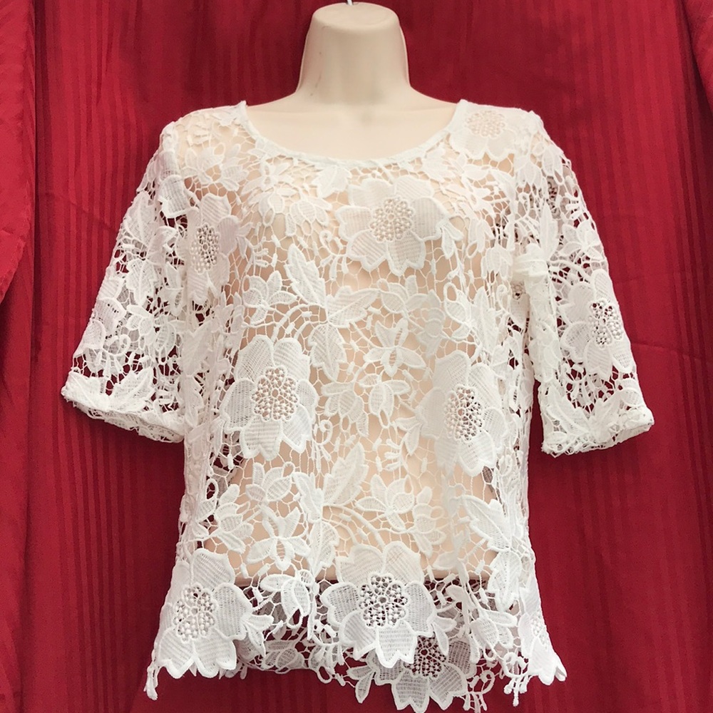 White lace blouse